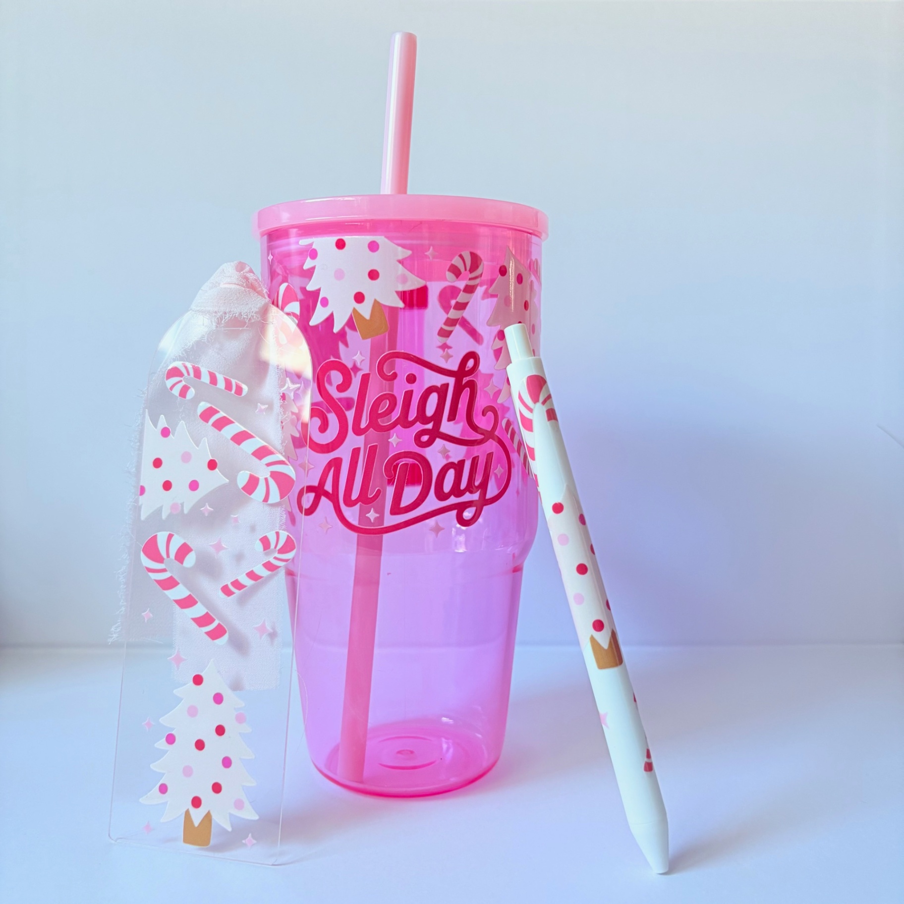 The "Sleigh All Day" Pink Holiday Set