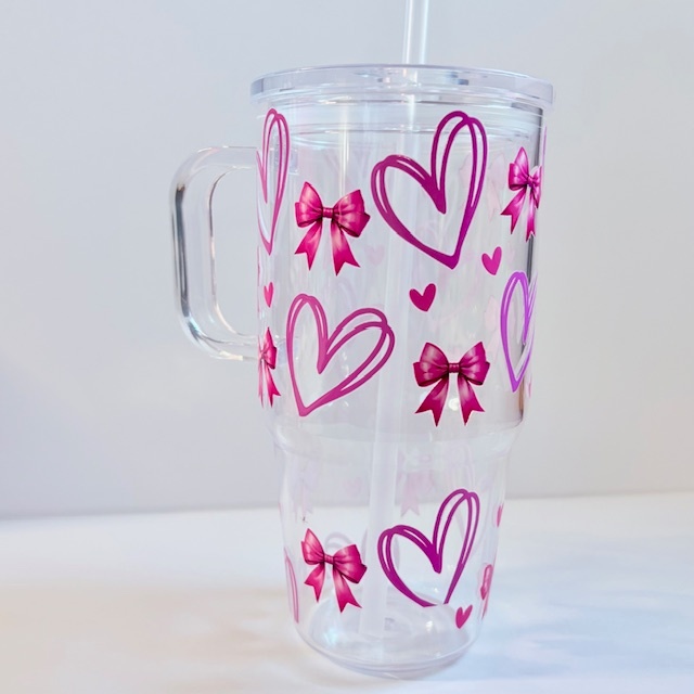 Hearts & Bows 20oz Acrylic Tumbler