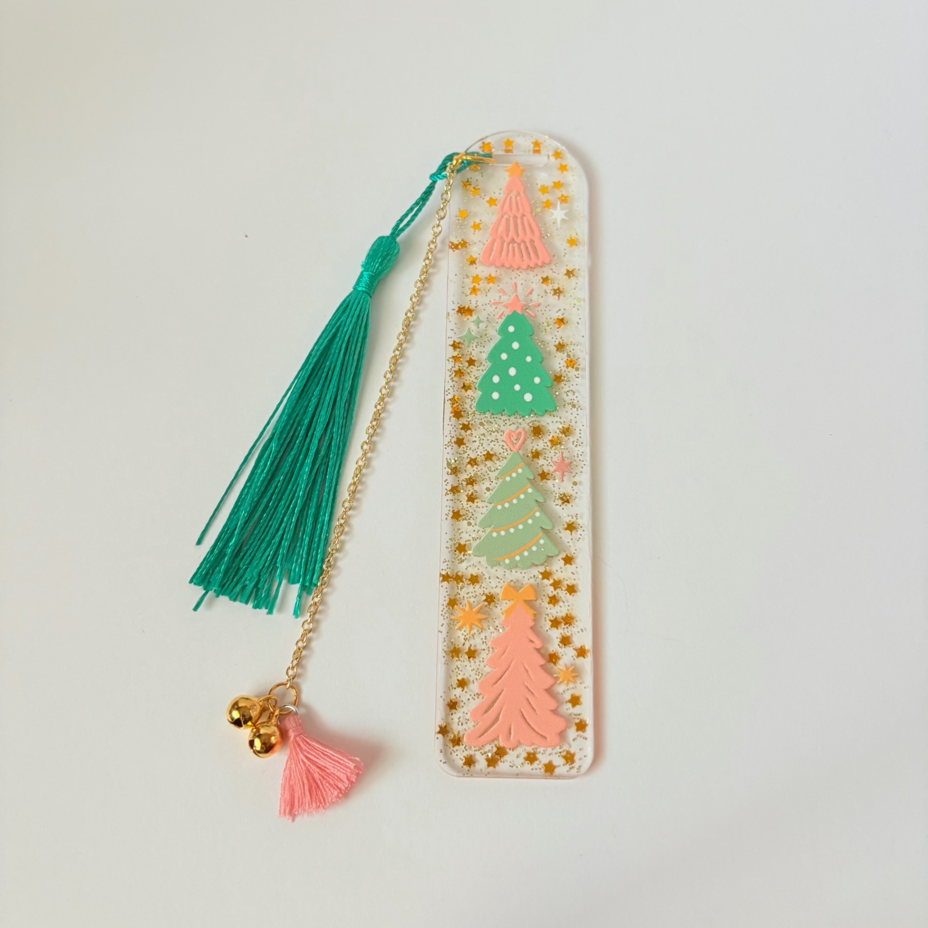 🎄 Pastel Christmas Tree Charmed Bookmark