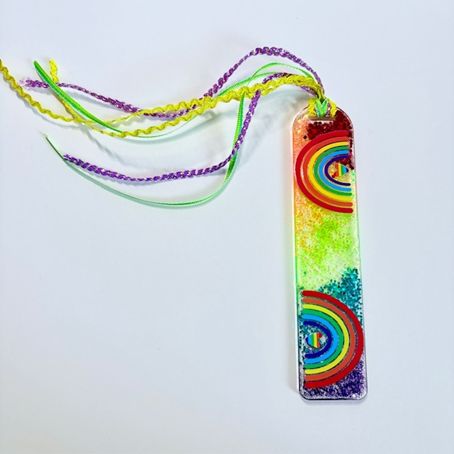 Spectrum Sparkle Ribbon Bookmark
