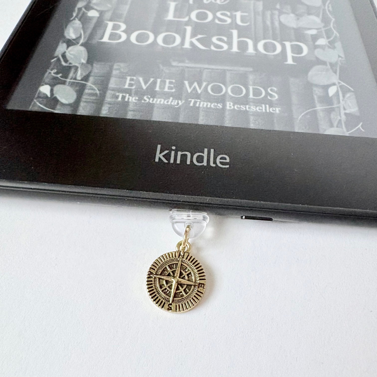 Vintage Compass Charger Charm