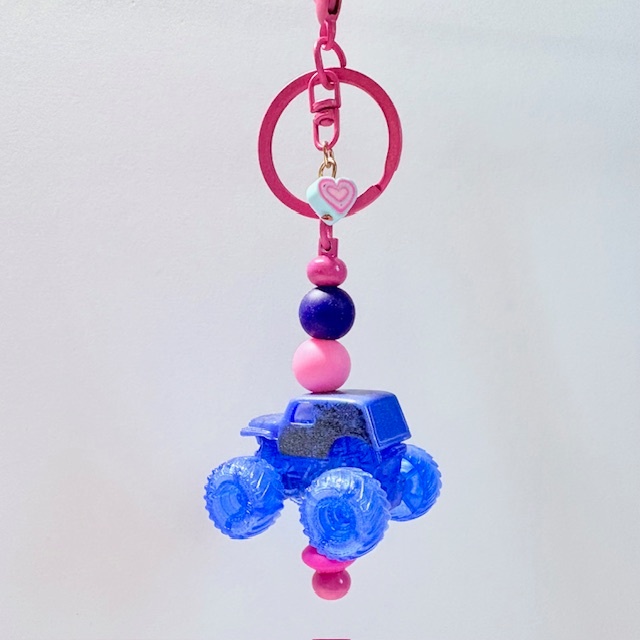 Son-uva Digger Mini Monster Truck Beaded Keychain