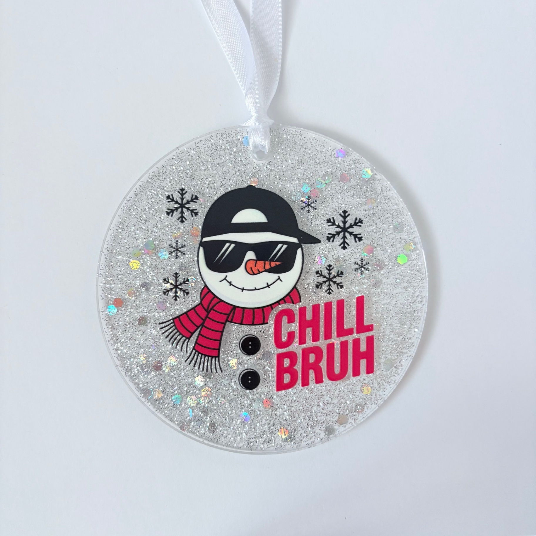 The "Chill Bruh" Snowman Ornament