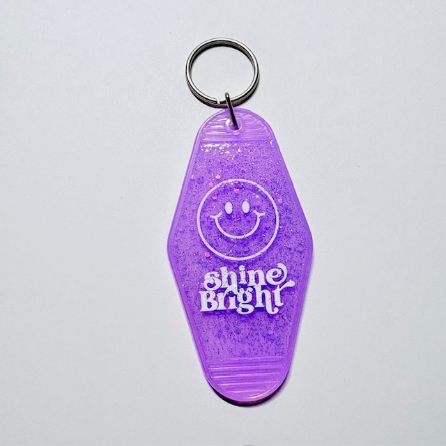"Shine Bright" Retro Motel Keychain