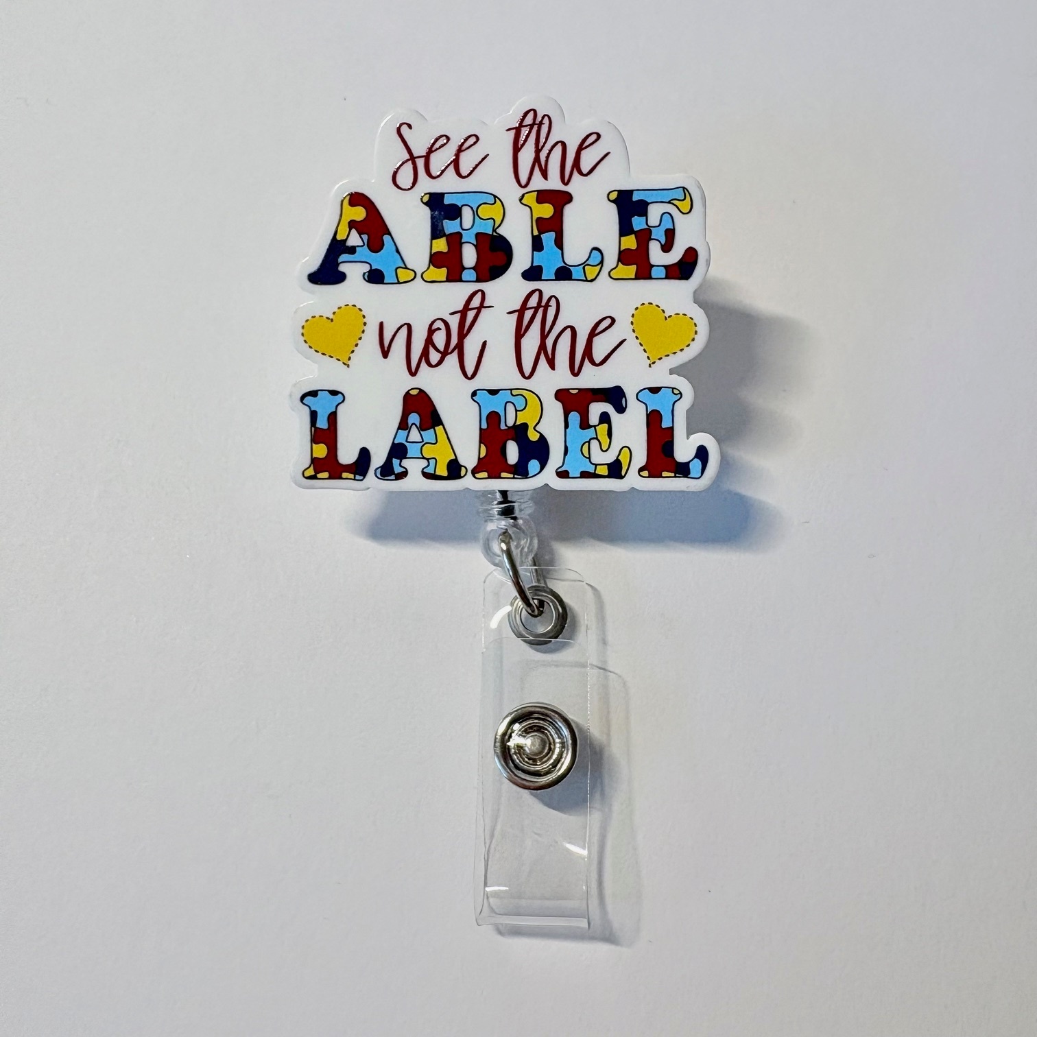 "See the Able" Neurodiversity Support Retractable Badge Reel