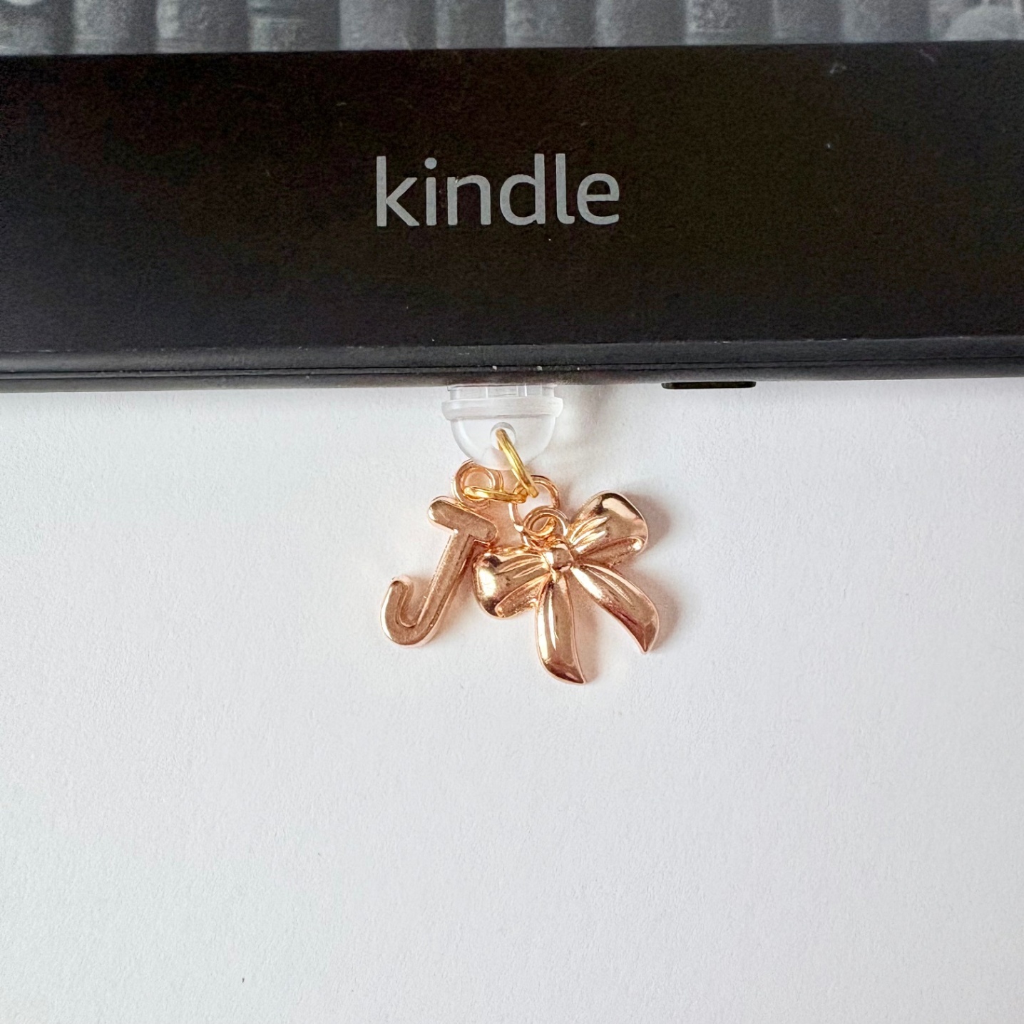 Personalized Bow & Initial Charger Charm