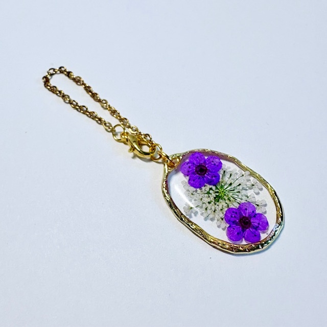 Pressed Petal Tumbler Charm