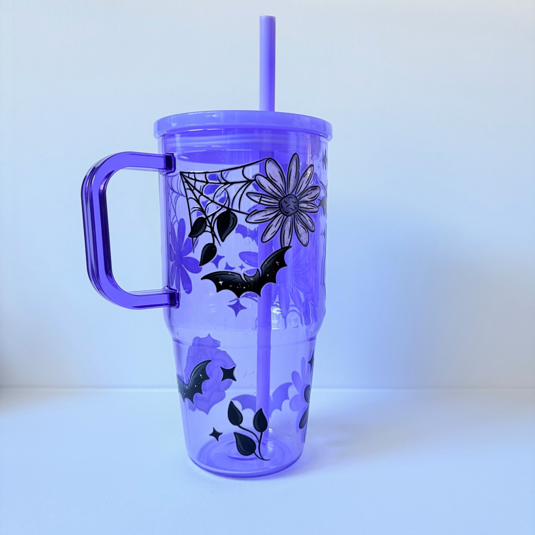 The "Gothic Blooms" 20oz Acrylic Tumbler