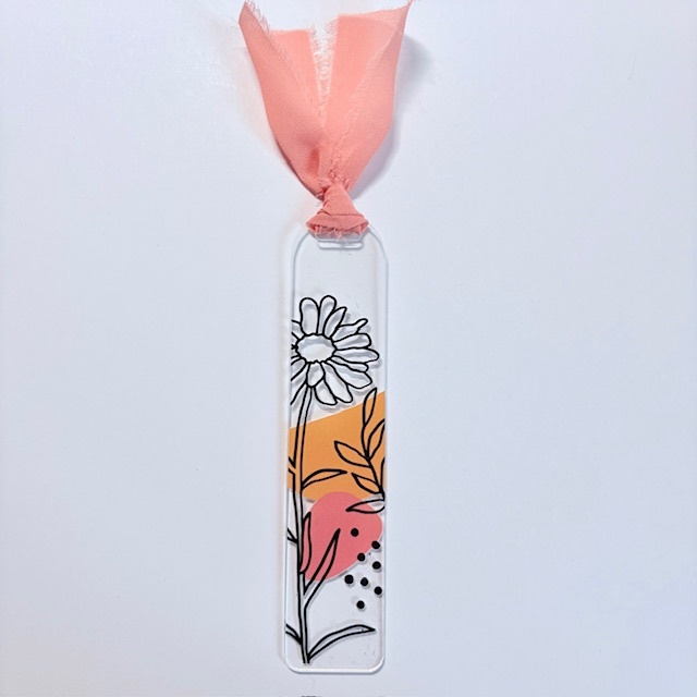 Wildflower Chiffon Acrylic Bookmark