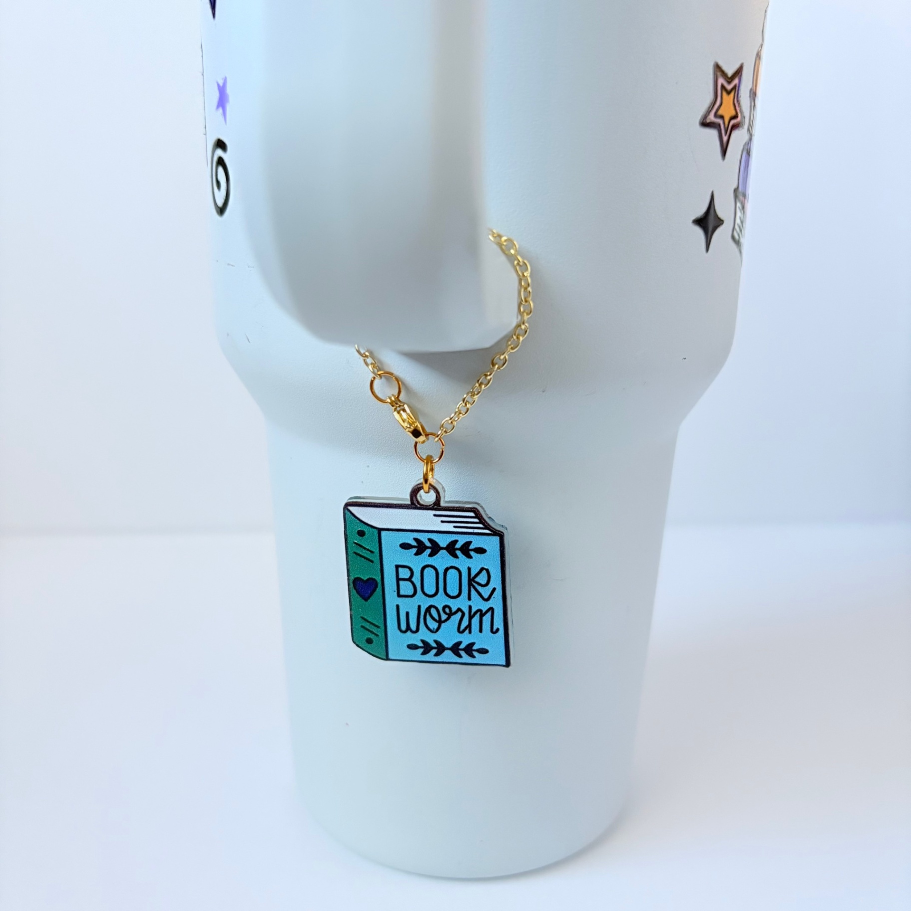The "Book Worm" Reader Charm