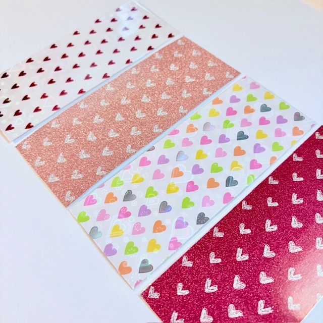 Laminated Heart Bookmarks